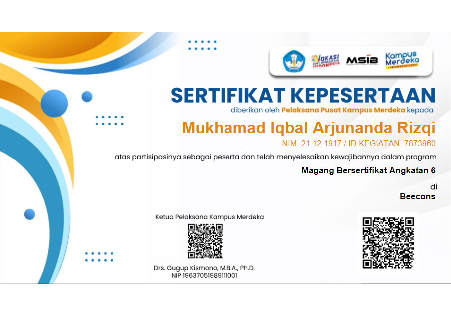 Magang Bersertifikat - Beecon